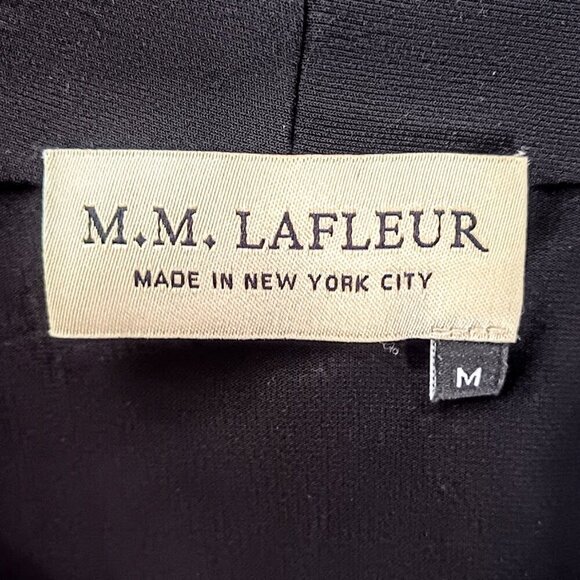 M.M. LaFleur Deneuve Black Surplice Faux Wrap Top - Picture 4 of 5